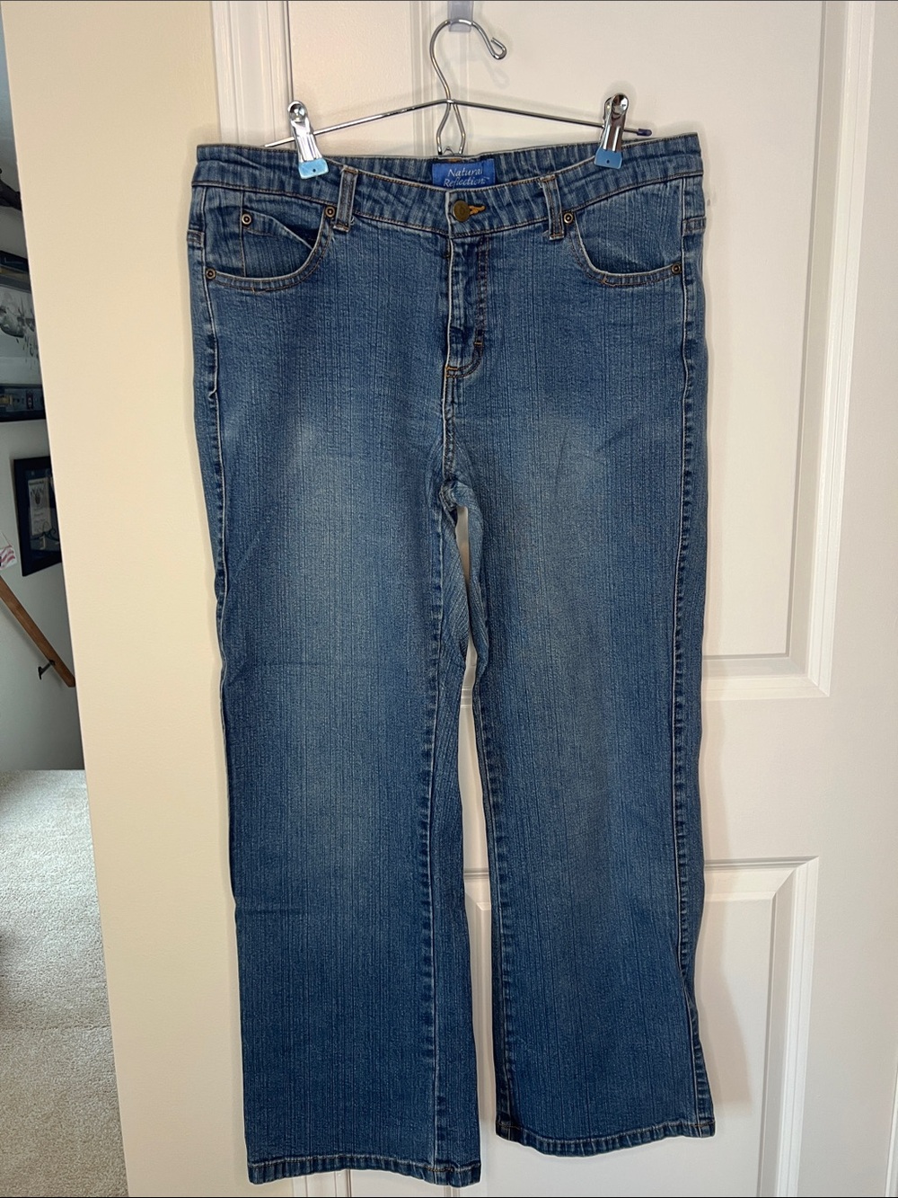 Natural Reflections Blue Mid-Rise Straight Leg Women's Jeans